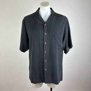 Tommy Bahama 100% Silk Mid-Weight Herringbone Shirt